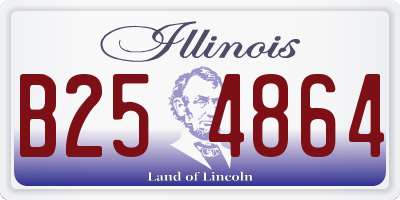 IL license plate B254864