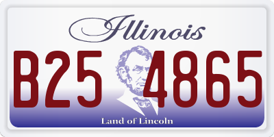 IL license plate B254865