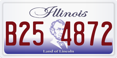 IL license plate B254872