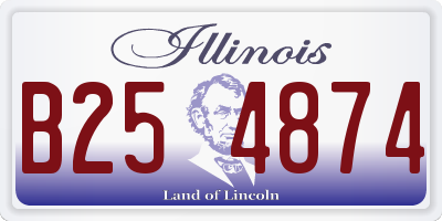 IL license plate B254874