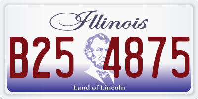 IL license plate B254875