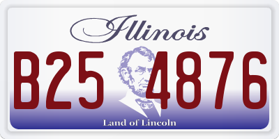 IL license plate B254876