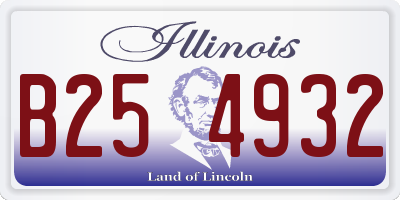 IL license plate B254932