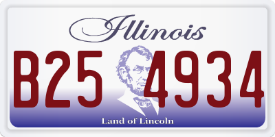 IL license plate B254934