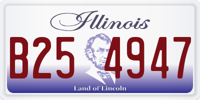 IL license plate B254947