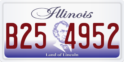 IL license plate B254952
