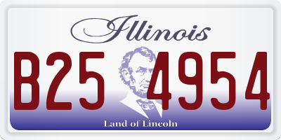 IL license plate B254954