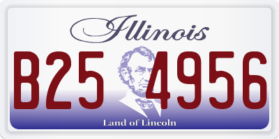 IL license plate B254956