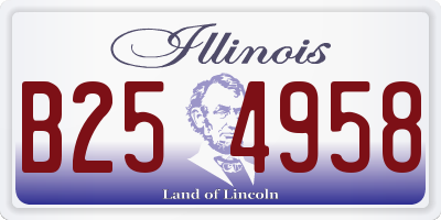 IL license plate B254958