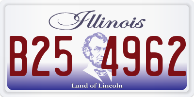 IL license plate B254962