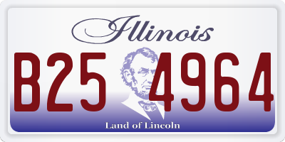 IL license plate B254964