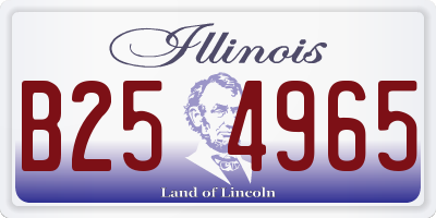 IL license plate B254965