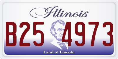 IL license plate B254973