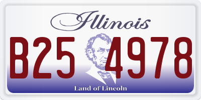 IL license plate B254978