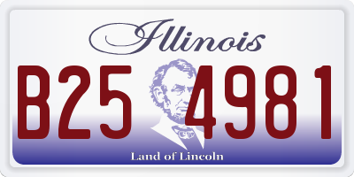 IL license plate B254981