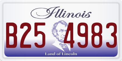IL license plate B254983
