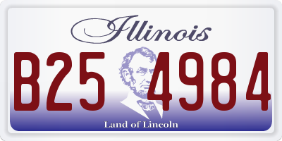 IL license plate B254984