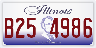 IL license plate B254986