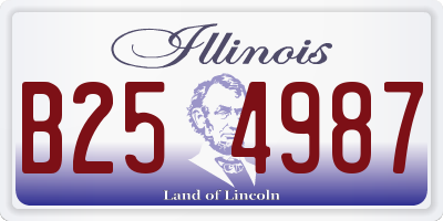 IL license plate B254987