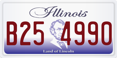 IL license plate B254990