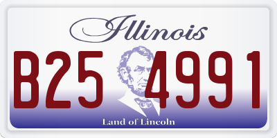 IL license plate B254991
