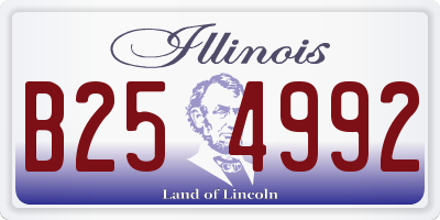 IL license plate B254992