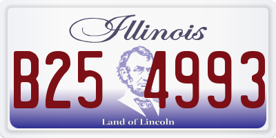 IL license plate B254993