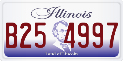 IL license plate B254997