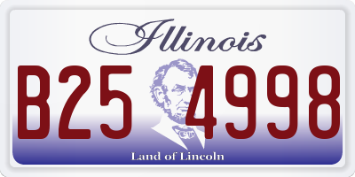 IL license plate B254998