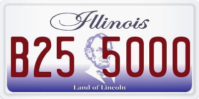 IL license plate B255000