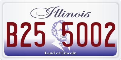 IL license plate B255002
