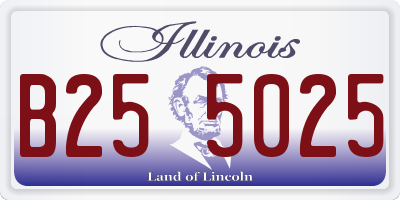 IL license plate B255025