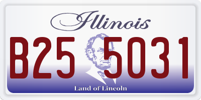 IL license plate B255031