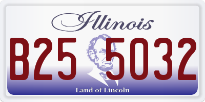 IL license plate B255032