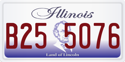 IL license plate B255076