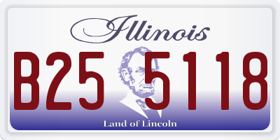 IL license plate B255118