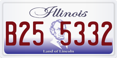IL license plate B255332