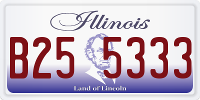 IL license plate B255333