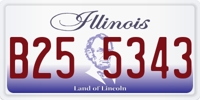 IL license plate B255343