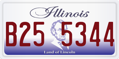 IL license plate B255344