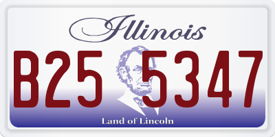 IL license plate B255347