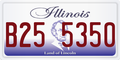 IL license plate B255350