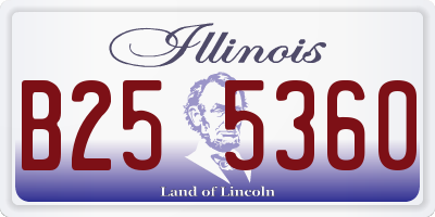 IL license plate B255360