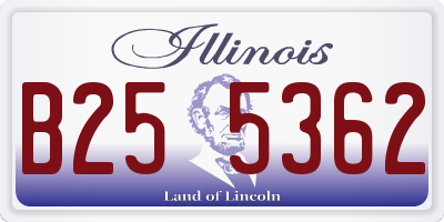 IL license plate B255362