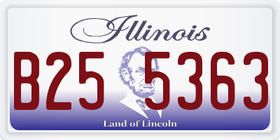 IL license plate B255363