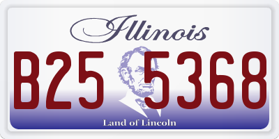 IL license plate B255368