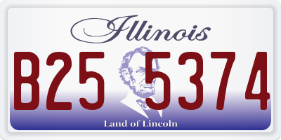 IL license plate B255374