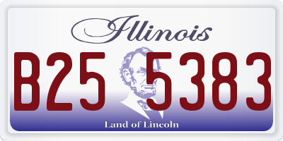 IL license plate B255383