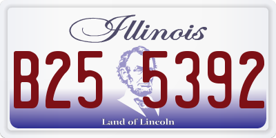 IL license plate B255392