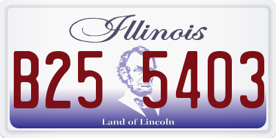 IL license plate B255403